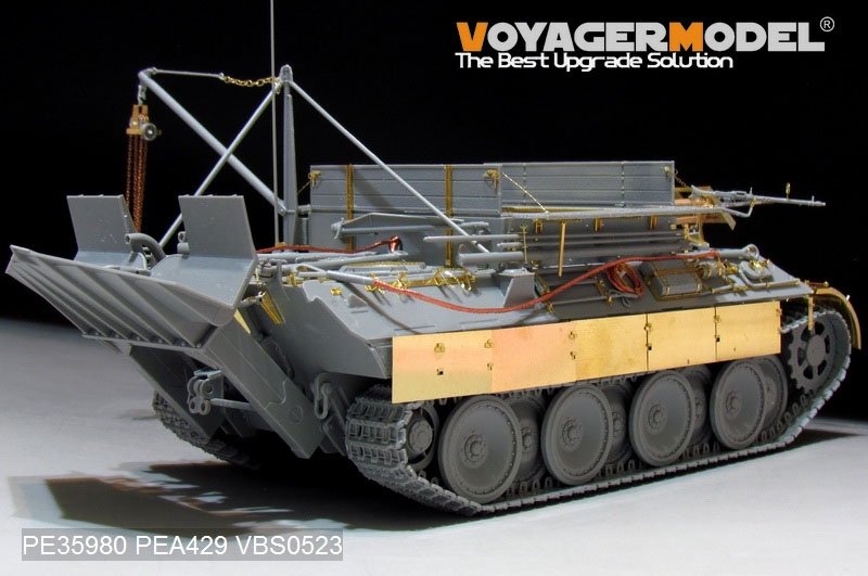 Maquette Voyager PE35980 Bergepanther Ausf.A allemand de la Seconde Guerre mondiale (type tardif, porte-outils Panther G) - Base pour TAKOM 2101 au 1/35 – image 4