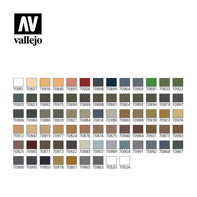 Vallejo 70173 Military Model Color Set with Plastic Storage Case – immagine 3