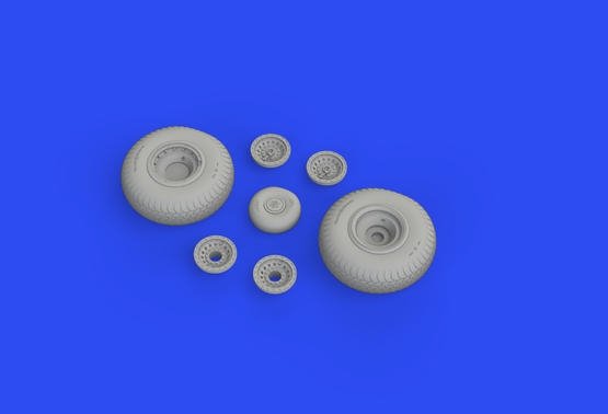 Eduard 648645 B-17 wheels rhomboid tread HONG KONG MODELS 1/48 – imagen 2