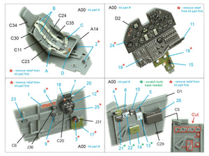 Quinta Studio QD32122 P-40E War Hawk 3D-Printed &amp;amp; coloured Interior on decal paper (Trumpeter) 1/32 – immagine 2