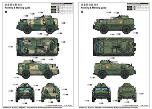 Trumpeter 05594 Russian GAZ39371 High-Mobility Multipurpose Military Vehicle 1/35 – zdjęcie 2