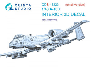 Quinta Studio QDS-48323 A-10C 3D-Printed &amp;amp; coloured Interior on decal paper (Academy) (Small version) 1/48