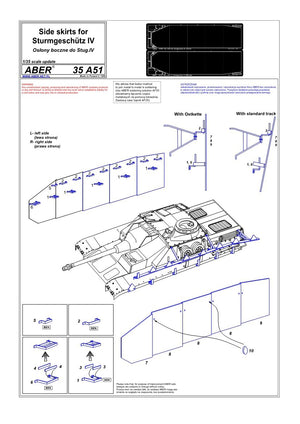 Aber 35A051 Osłony boczne do Sturmgeschutz IV 1/35 – Bild 4