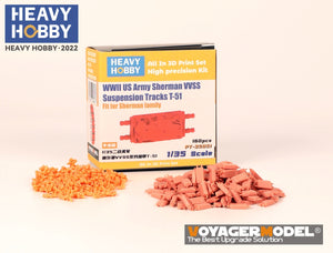 Heavy Hobby PT35051 WWII US Army Sherman VVSS Suspension Tracks T-51 1/35 – image 2