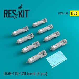 RESKIT RS32-0156 OFAB-100-120 bombes (8 pièces) 1/32