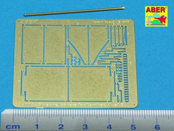 Aber 35A115 Aditional shrapnel covers for Panther Ausf.G 1/35 – Bild 2