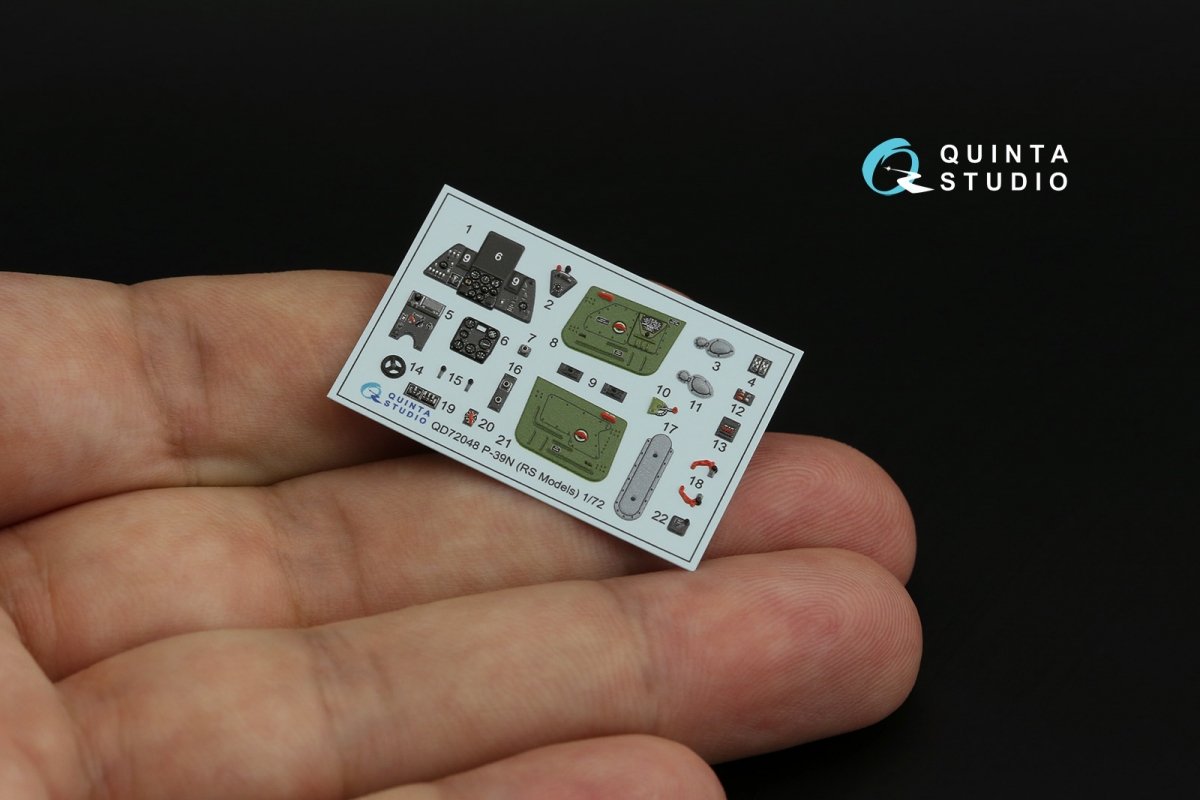 Quinta Studio QD72048 P-39N 3D-Printed &amp;amp; coloured Interior on decal paper (RS Models) 1/72 – zdjęcie 5