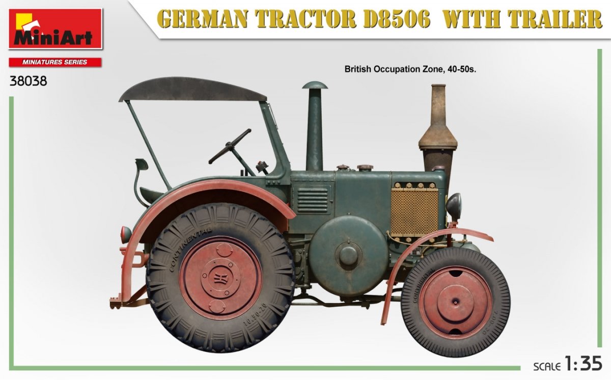 MiniArt 38038 German Tractor D8506 with trailer 1/35 – image 6