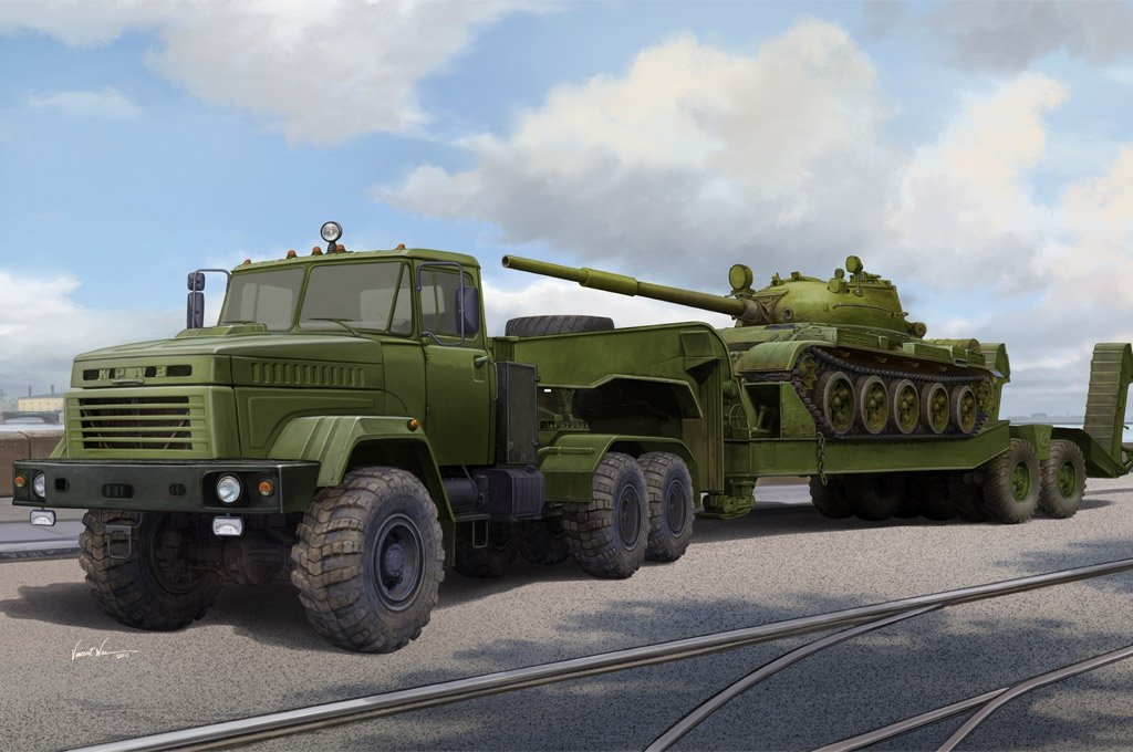 Hobby Boss 85513 Ukraine Tracteur KrAZ-6446 avec semi-remorque MAZ/ChMZAP-5247G 1/35