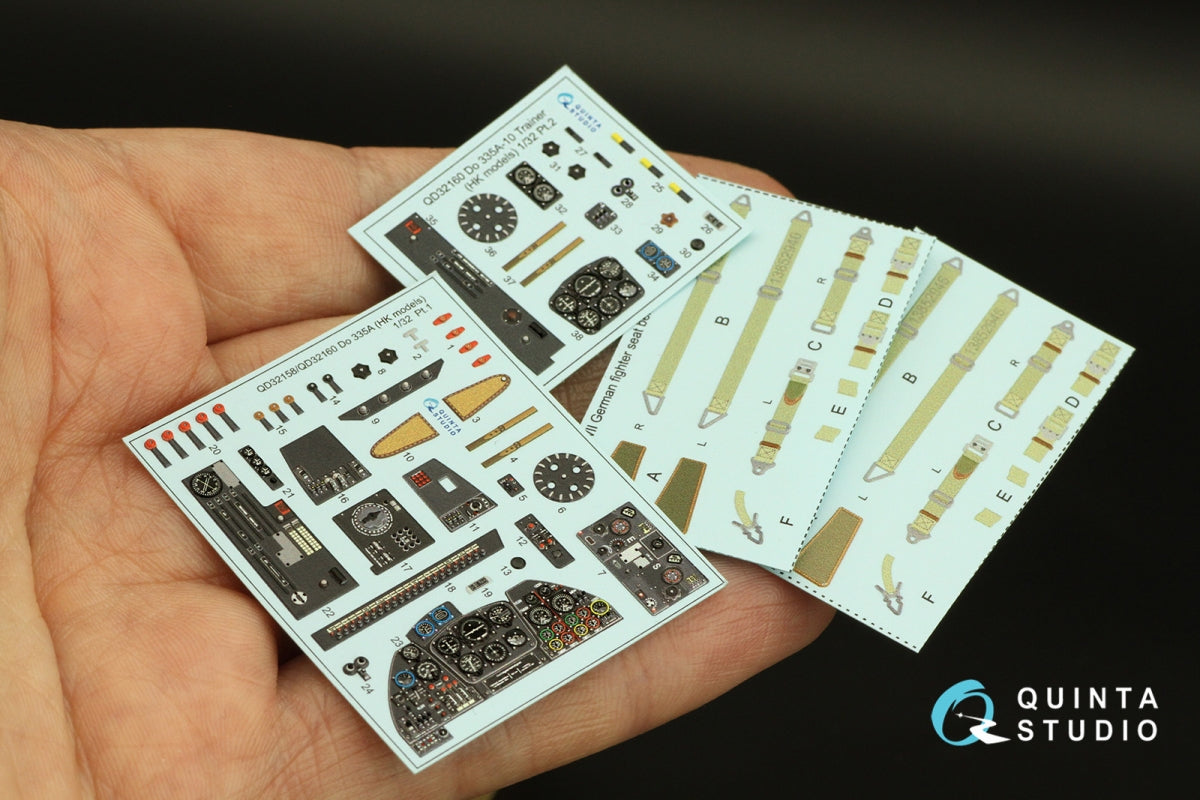 Quinta Studio QD32160 Do 335A-10 3D-Printed &amp;amp; coloured Interior on decal paper (HK models) 1/32 – imagen 7
