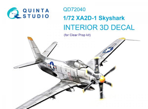 Quinta Studio QD72040 XA2D-1 3D-Printed &amp;amp; colored Interior on decal paper (Clear Prop) 1/72