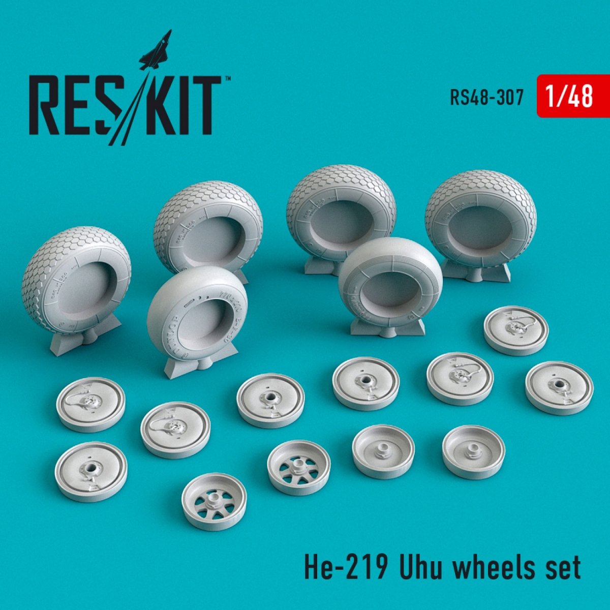 RESKIT RS48-0307 HE-219 « UHU » JEU DE ROUES 1/48