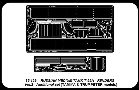 Aber 35129 Blotniki do radzieckiego czolgu sredniego T-55A cz.2 zestaw dodatkowy (TAM,TRU) 1/35 – immagine 4