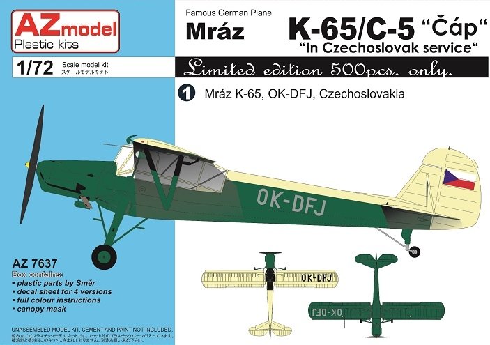 AZ Modèle AZ7637 Mraz K-65/C-5 "Cáp" "En service tchécoslovaque" 1/72