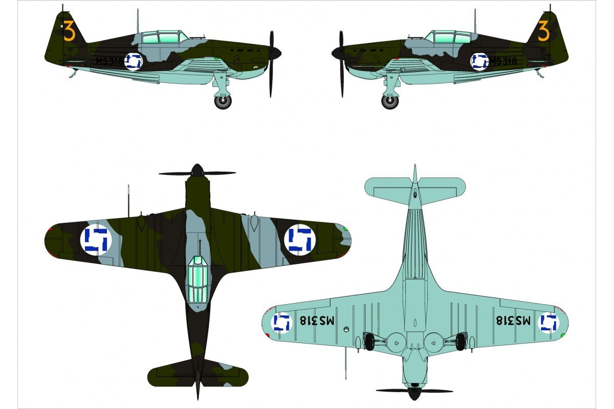 Dora Wings 48057 Morane-Saulnier MS.406.C1 - Finnish Aces 1/48 – immagine 5