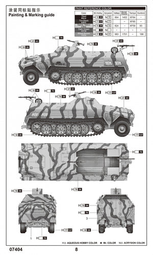 Trumpeter 07404 Sd.Kfz.8 Gepanzerter Zugkraftwagen 12t 1/72 – immagine 4