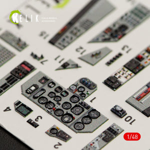KELIK K48040 MIG-29A (9-12) FULCRUM INTERIOR 3D DECALS FOR GWH KIT 1/48 – immagine 3
