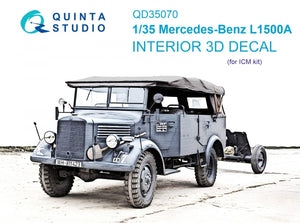 Quinta Studio QD35070 Mercedes-Benz L1500A 3D-Printed &amp;amp; coloured Interior on decal paper (ICM) 1/35
