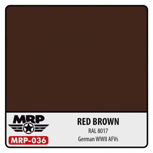 Peinture MR. Paint MRP-036 Rouge Brun RAL 8017 Véhicule blindé allemand de la Seconde Guerre mondiale 30 ml