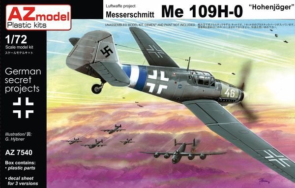 AZ-Model AZ7540 Messerschmitt Bf 109H-0 &amp;quot;Hohenjäger&amp;quot; 1/72