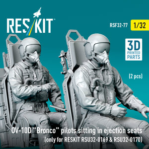RESKIT RSF32-0077 OV-10D &amp;quot;Bronco&amp;quot; pilots sitting in ejection seats (2 pcs) (only for RESKIT RSU32-0169 &amp;amp; RSU32-0170) (3D Printed) 1/32 – image 2