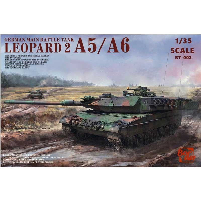 Border Model BT-002 Leopard 2A5/A6 Early &amp;amp; 2A5/2A6 Late 3 in 1 1/35
