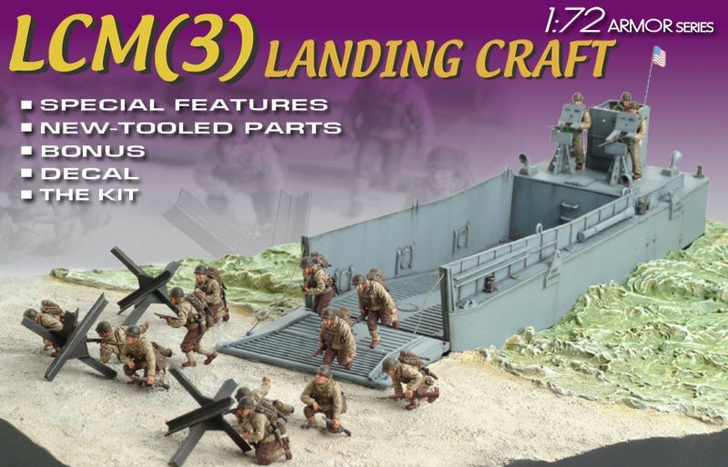 Dragon 7257 LCM(3) Landing Craft w/29th Infantry Div 1/72 – immagine 2