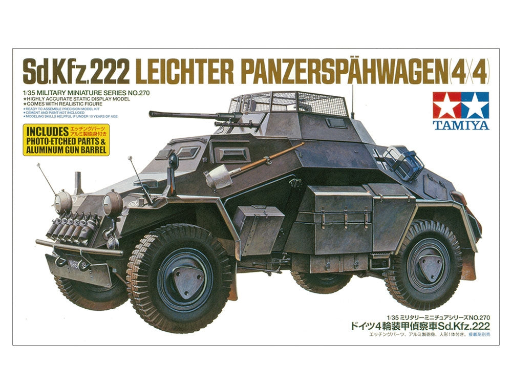 Tamiya 35270 Sd.Kfz.222 w/Photo Etched Parts 1/35 – immagine 2