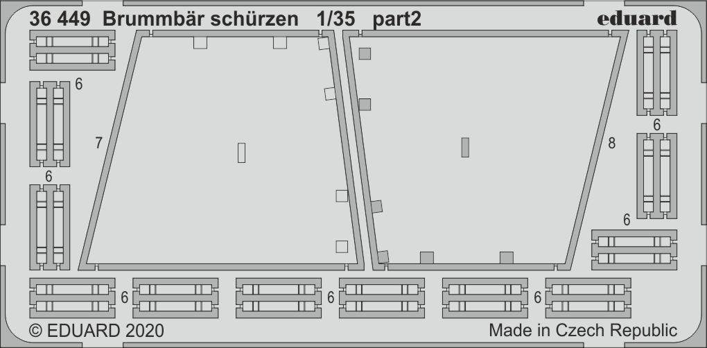 Eduard 36449 Brummbär schurzen 1/35 ACADEMY – immagine 2