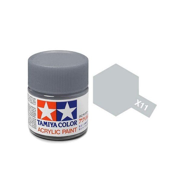 Tamiya 81011 Peinture acrylique X-11 Argent chromé 23 ml