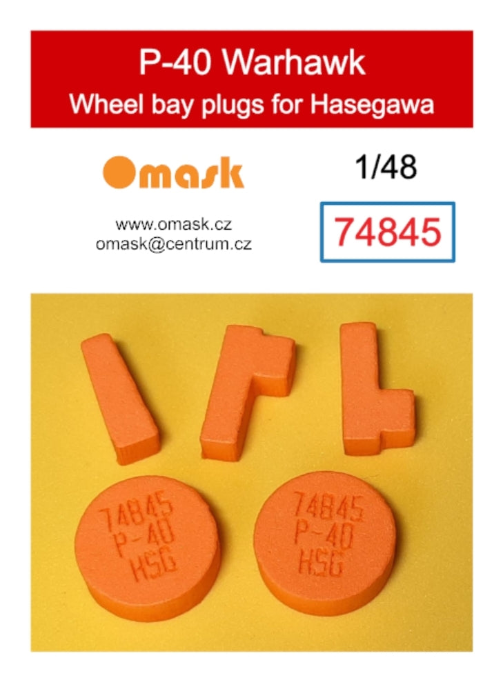 Omask 74845 Bouchons de puits de train d'atterrissage pour P-40 Warhawk (pour Hasegawa) 1/48
