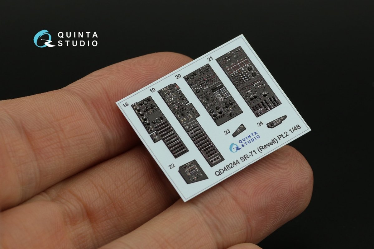 Quinta Studio QD48244 SR-71A 3D-Printed &amp;amp; coloured Interior on decal paper (Revell) 1/48 – immagine 12