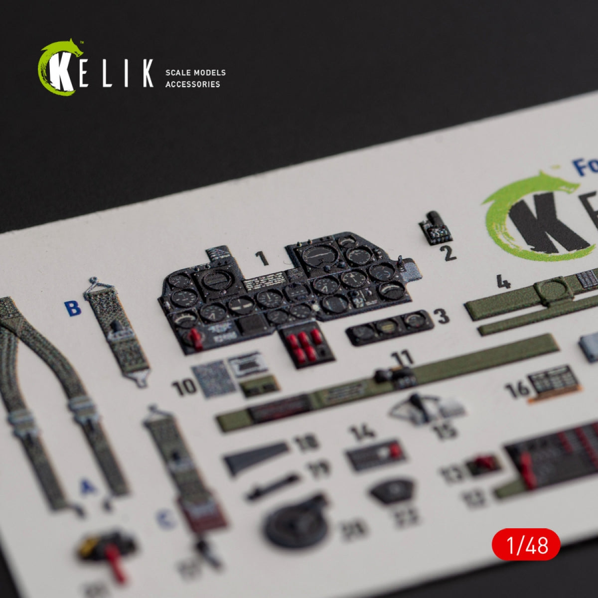KELIK K48016 Р-47D &amp;quot;Thunderbolt&amp;quot; interior 3D decals for Italeri/Academy kit 1/48 – Bild 3