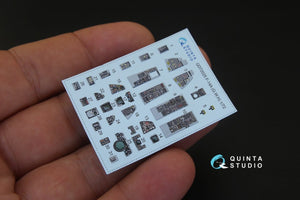 Intérieur imprimé en 3D et coloré sur papier décalcomanie Quinta Studio QD72025 F-14A (pour kit GWH) 1/72 – image 3