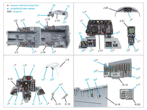 Intérieur imprimé en 3D et coloré sur papier décalcomanie Quinta Studio QDS-48449 F-4G tardif (Zoukei Mura SWS) (Petite version) 1/48 – image 3