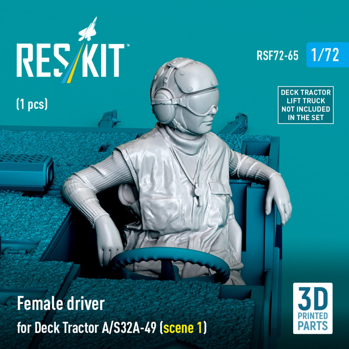 RESKIT RSF72-0065 Female driver for Deck Tractor A/S32A-49 (scene 1) (1 pcs) (3D Printed) 1/72