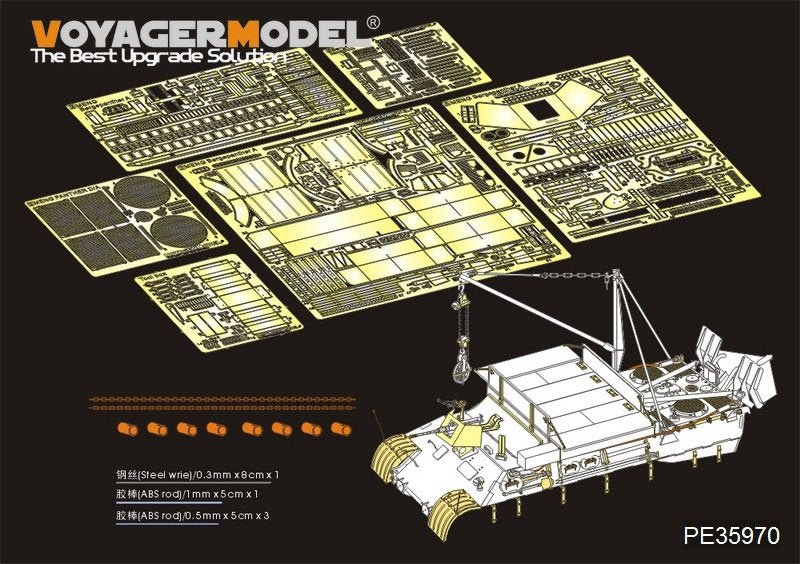 Voyager Model PE35970 WWII German Bergepanther Ausf.A (Late type,Panther G tool holders) Basic For MENG SS-015 1/35