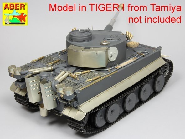 Aber 16143 Tiger I, E Tunezyjski z 501 Abt.- boczne błotniki 1/16 – zdjęcie 7