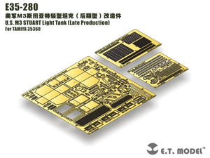 E.T. Model E35-280 U.S. M3 STUART Light Tank（Late Production) (For TAMIYA 35360) 1/35 – imagen 5