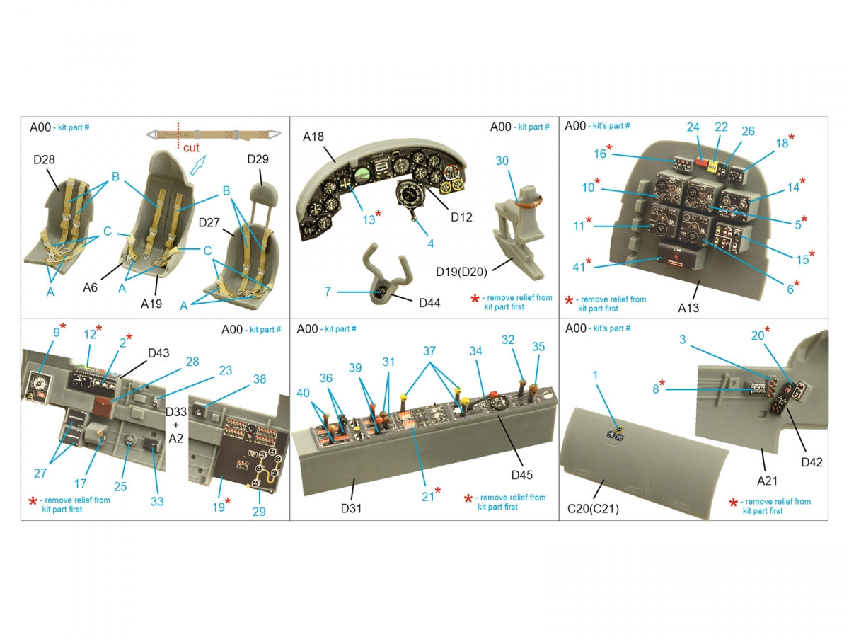 Quinta Studio QD48366 Ju 88A-4 3D-Printed &amp;amp; coloured Interior on decal paper (ICM) 1/48 – immagine 2