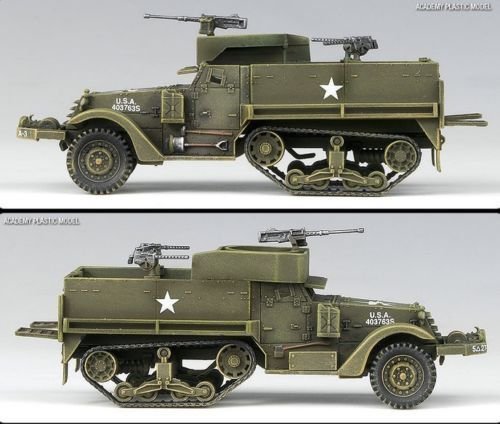 Academy 13408 M3 HALF TRACK &amp;amp; 1/4ton AMPHIBIAN VEHICLE 1/72 – immagine 5