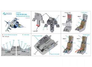 Quinta Studio QD48292 AV-8A Late 3D-Printed &amp;amp; colored Interior on decal paper (Kinetic) 1/48 – image 7