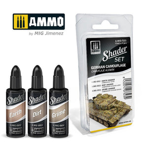 Munitions pour Mig 7323 SHADER Set Camouflage allemand 3x10ml