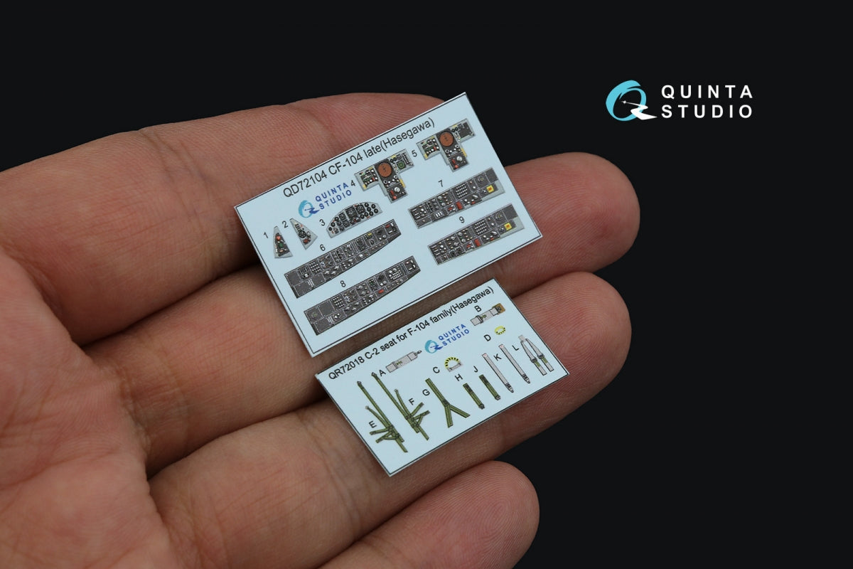 Quinta Studio QD72104 CF-104 late 3D-Printed &amp;amp; coloured Interior on decal paper (Hasegawa) 1/72 – zdjęcie 6