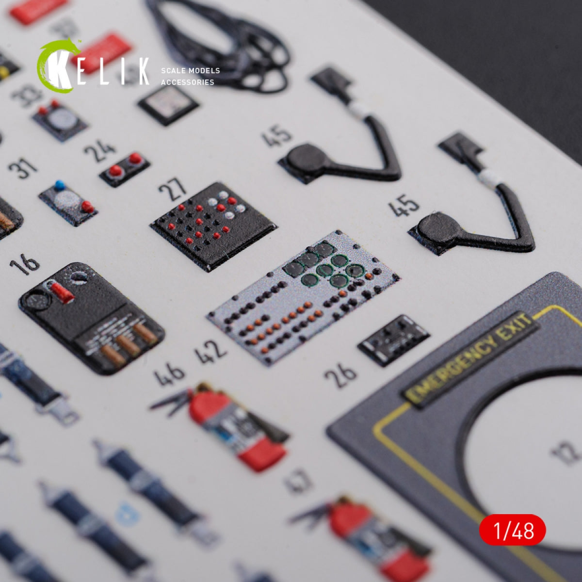 KELIK K48093 CH-47F interior 3D decals for Italeri kit 1/48 – immagine 8