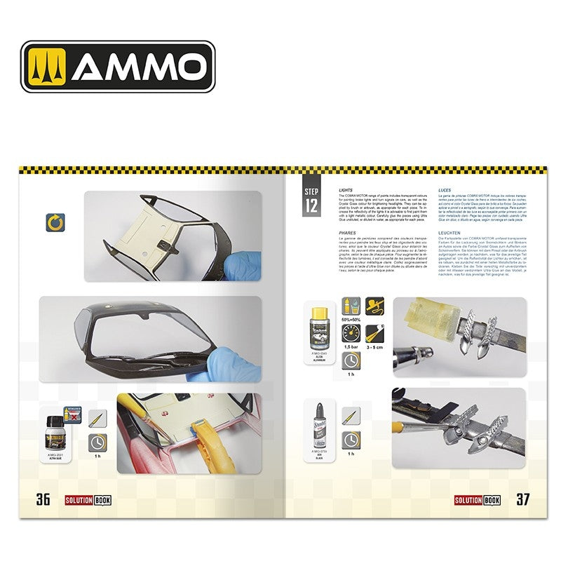 AMMO of Mig Jimenez 6604 SOLUTION BOOK 24 – How to Paint and Lacquer scale cars (Multilingual Book) – Bild 3