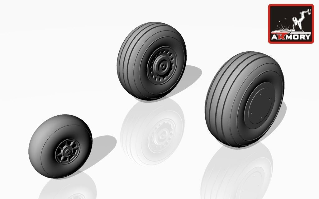 Armory Models AW72301 A-20A Boston wheels, early 1/72 – Bild 4