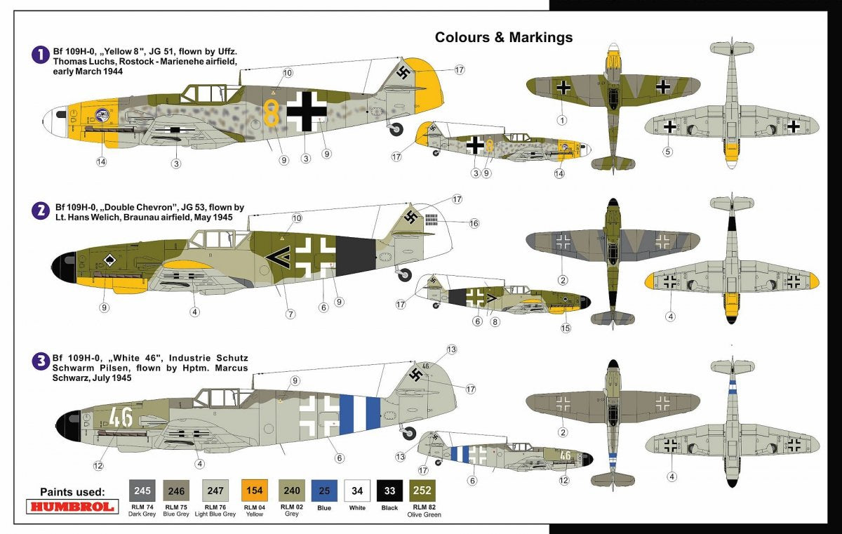 AZ-Model AZ7540 Messerschmitt Bf 109H-0 &amp;quot;Hohenjäger&amp;quot; 1/72 – Bild 2