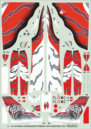 ModelMaker Decals D48216 Austrian Eurofighter Typhoon NATO Tiger Meet 2023 1/48 – immagine 2