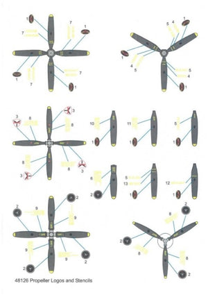 Techmod 48126 Propeller Stencils 1/48 – image 3